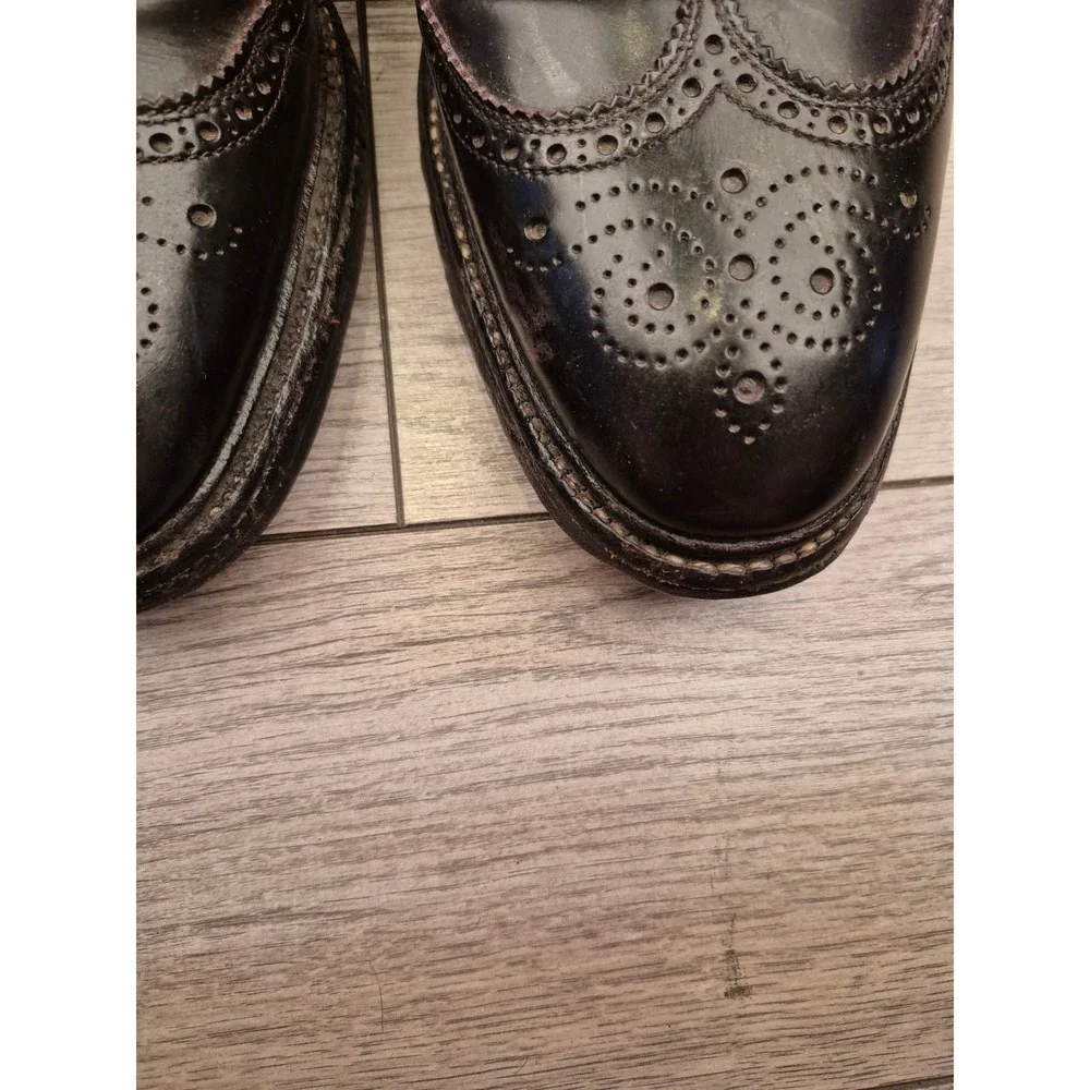 Vintage DuPont Corfam‎ Dark Brown Wingtip Oxford Shell Dress Shoes Mens Sz 11 A
